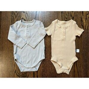 Gender Neutral Rib Knit Bodysuits Bundle (9-12M)